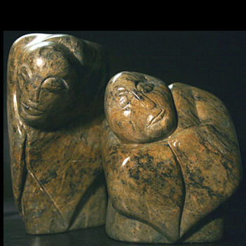 Sculpture titled "HERMANOS" by Aremaï, Original Artwork, Stone