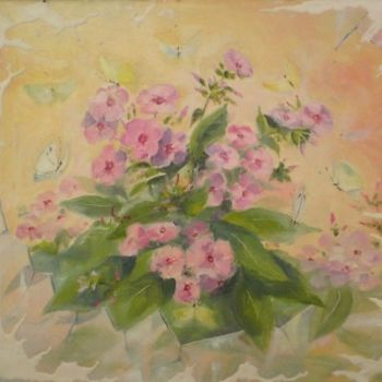 Painting titled "Флоксы" by Olga Mochalova, Original Artwork, Oil
