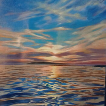 Painting titled "Sunset" by Areva, Original Artwork, Oil