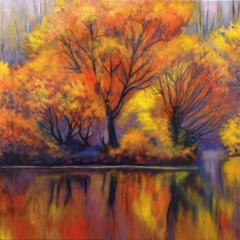 Malarstwo zatytułowany „Autumn” autorstwa Areva, Oryginalna praca, Olej