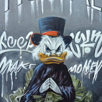 Malarstwo zatytułowany „Scrooge McDuck 1” autorstwa Areva, Oryginalna praca, Olej