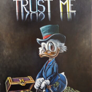 Malarstwo zatytułowany „Scrooge McDuck 2” autorstwa Areva, Oryginalna praca, Olej