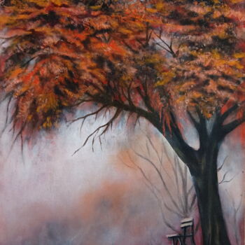 Peinture intitulée "Autumn-2" par Areva, Œuvre d'art originale, Huile Monté sur Châssis en bois