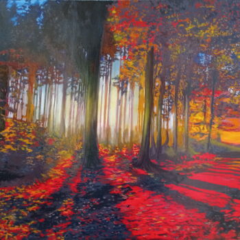 Malerei mit dem Titel "Autumn 3" von Areva, Original-Kunstwerk, Öl