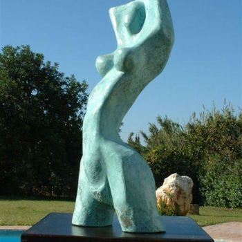 Escultura intitulada "louva deus" por Arlindo Arez, Obras de arte originais, Metais