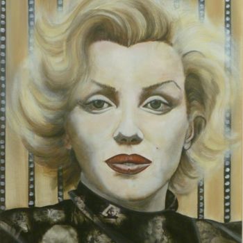 Painting titled "Marilyn" by Marina Argentini, Original Artwork, Acrylic