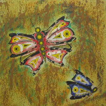 Pittura intitolato "Papillons" da Marina Argentini, Opera d'arte originale