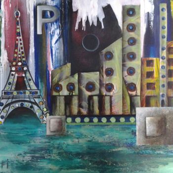 Collages titled "Paris et ND" by Marina Argentini, Original Artwork, Collages