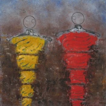 Painting titled "Promenade 12" by Marina Argentini, Original Artwork, Acrylic