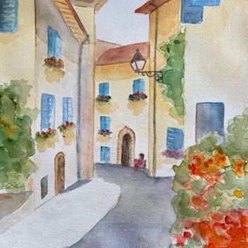 Painting titled "Impressionen" by Aria Artis, Original Artwork, Watercolor