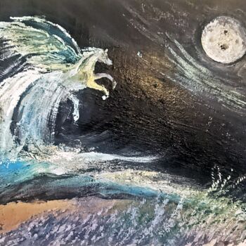 Painting titled ""Pegasus Soaring"" by Aria Savage, Original Artwork, Acrylic