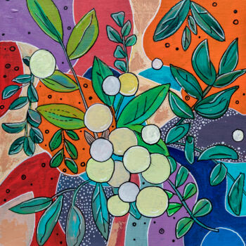 绘画 标题为“Botanical Abstract 2” 由Ariadna De Raadt, 原创艺术品, 丙烯