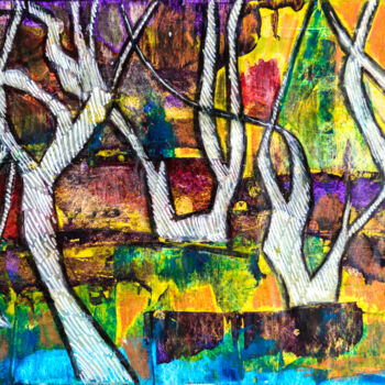 Painting titled "Summer Forest" by Ariadna De Raadt, Original Artwork, Acrylic