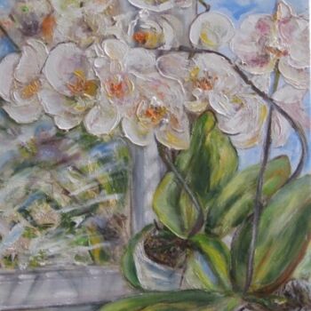 Painting titled "Орхидея" by Ariadna, Original Artwork, Oil