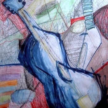 绘画 标题为“.blue guitar” 由Ariani, 原创艺术品