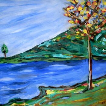 Malarstwo zatytułowany „Pogradec Lake 1” autorstwa Ariani, Oryginalna praca