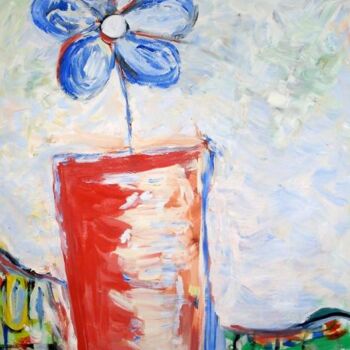 Painting titled "blue flower" by Ariani, Original Artwork