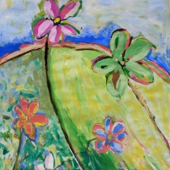 Ζωγραφική με τίτλο "flowers in summer" από Ariani, Αυθεντικά έργα τέχνης