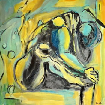 Pintura intitulada "L'HOMME" por Arielle, Obras de arte originais, Acrílico