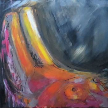 Painting titled "NU COUCHE" by Arielle, Original Artwork, Acrylic