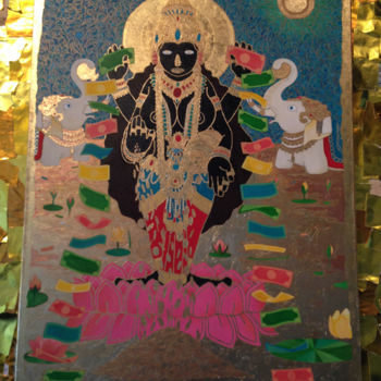 Painting titled "African God" by Ari Glass, Original Artwork