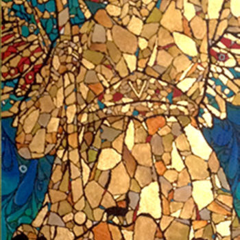 Sculpture titled "Golden Angel" by Ari Glass, Original Artwork