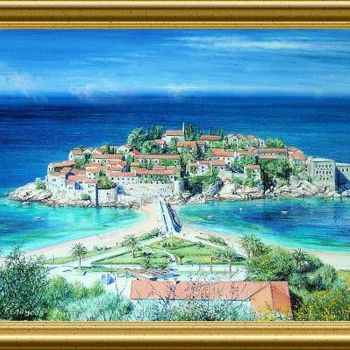 「остров святого стеф…」というタイトルの絵画 Гарикによって, オリジナルのアートワーク, オイル