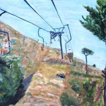 Pintura titulada "uphill" por Arik Sharon, Obra de arte original, Oleo