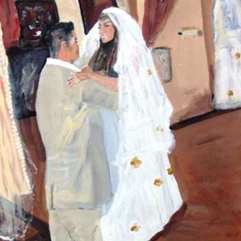 Painting titled "To get married" by Arik Sharon, Original Artwork, Oil