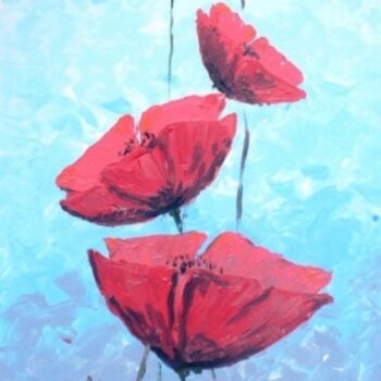 Painting titled "POPPY'S" by Arimas, Original Artwork