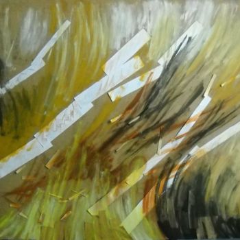 Painting titled "Tempesta Gialla" by Maria Irene Vairo, Original Artwork