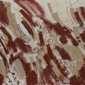 Collages intitolato "vento sul selciato-…" da Maria Irene Vairo, Opera d'arte originale, Altro
