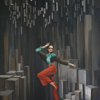 Schilderij getiteld "Basalt" door Arina Apostolova, Origineel Kunstwerk, Acryl