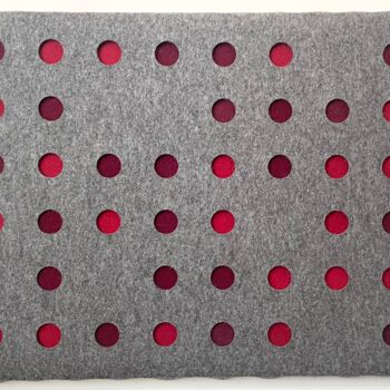 Текстильное искусство под названием "Dots_Fire" - Arina Ergle, Подлинное произведение искусства, Текстильное волокно Установ…