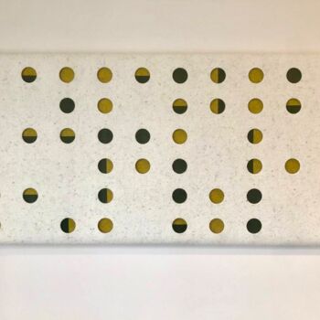 Arte tessile intitolato "Dots_Nature" da Arina Ergle, Opera d'arte originale, Fibra tessile Montato su Pannello di legno