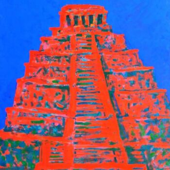 Painting titled "The Temple ( Храм )…" by Arina Handaman, Original Artwork, Acrylic