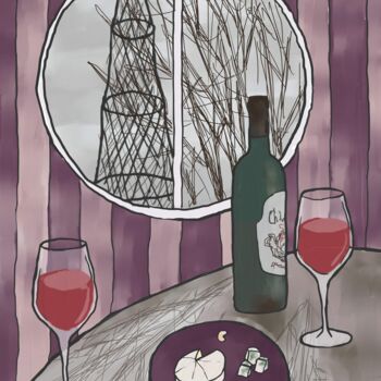 Printmaking titled "Hyperboloid in the…" by Arina Qqshkina, Original Artwork, Digital Painting