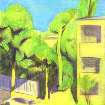 Zeichnungen mit dem Titel "Summer condition" von Arina Serebriakova, Original-Kunstwerk, Bleistift