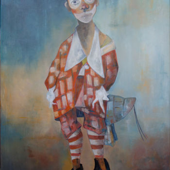 제목이 "Le clown triste"인 미술작품 Arina Tcherem로, 원작, 기름
