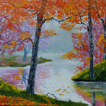 Peinture intitulée "Couleurs d'automne" par Arina Tcherem, Œuvre d'art originale, Huile