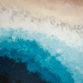 Schilderij getiteld "Abstract Seascape B…" door Arina Yastrebova, Origineel Kunstwerk, Acryl