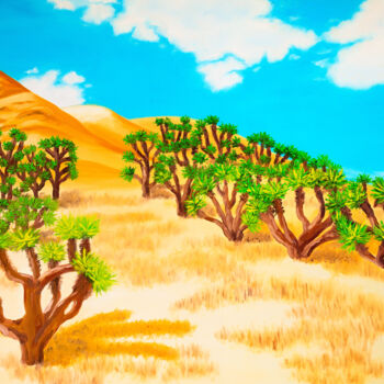 Painting titled "Joshua Tree Nationa…" by Arina Yastrebova, Original Artwork, Oil