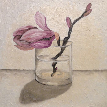 Peinture intitulée "Flower in a glass" par Arina Franchuk, Œuvre d'art originale, Huile