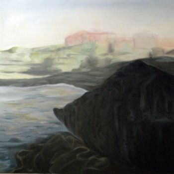 Painting titled "Bondi Rock" by Arina Zinovyeva, Original Artwork, Oil