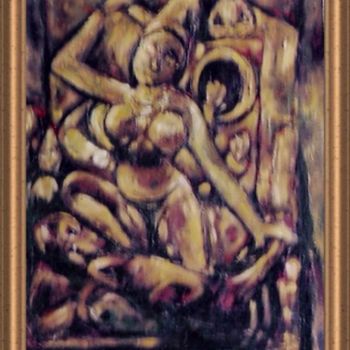 Pintura intitulada "Devi Durga" por Arindam Bose, Obras de arte originais, Óleo