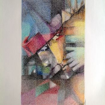 "INCRÉDULO" başlıklı Resim A.Rivera tarafından, Orijinal sanat, Hava fırçası