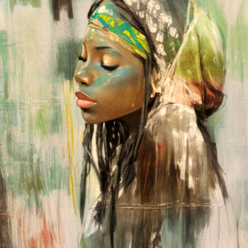 Arts numériques intitulée "Afrikaanse Schoonhe…" par Arjen Roos, Œuvre d'art originale, Peinture numérique