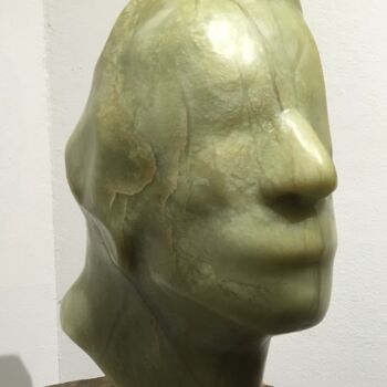 Sculpture intitulée "Think 02" par Arjen Van Der Straten (Ruedart), Œuvre d'art originale, Pierre