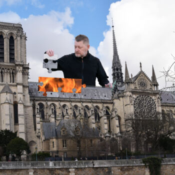 Fotografia intitulada "Notre Dame Cathedral" por Arkadiusz Gepchard, Obras de arte originais, Fotografia digital