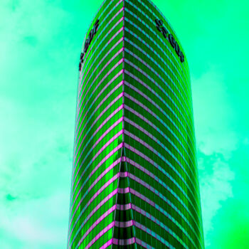 Fotografía titulada "Green office buildi…" por Arkadiusz Gepchard, Obra de arte original, Fotografía digital